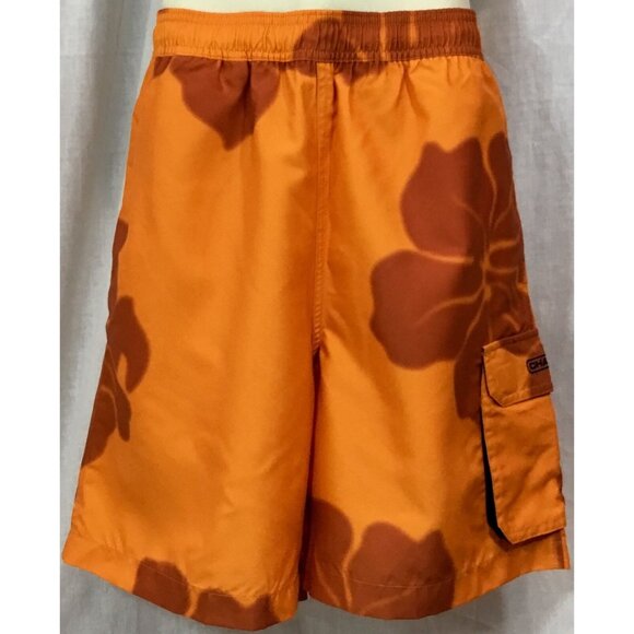 Chaps Other - Chaps Swimwear Mens M Orange Trunks Aloha Hawaiian Swim Board Shorts Lined VTG
